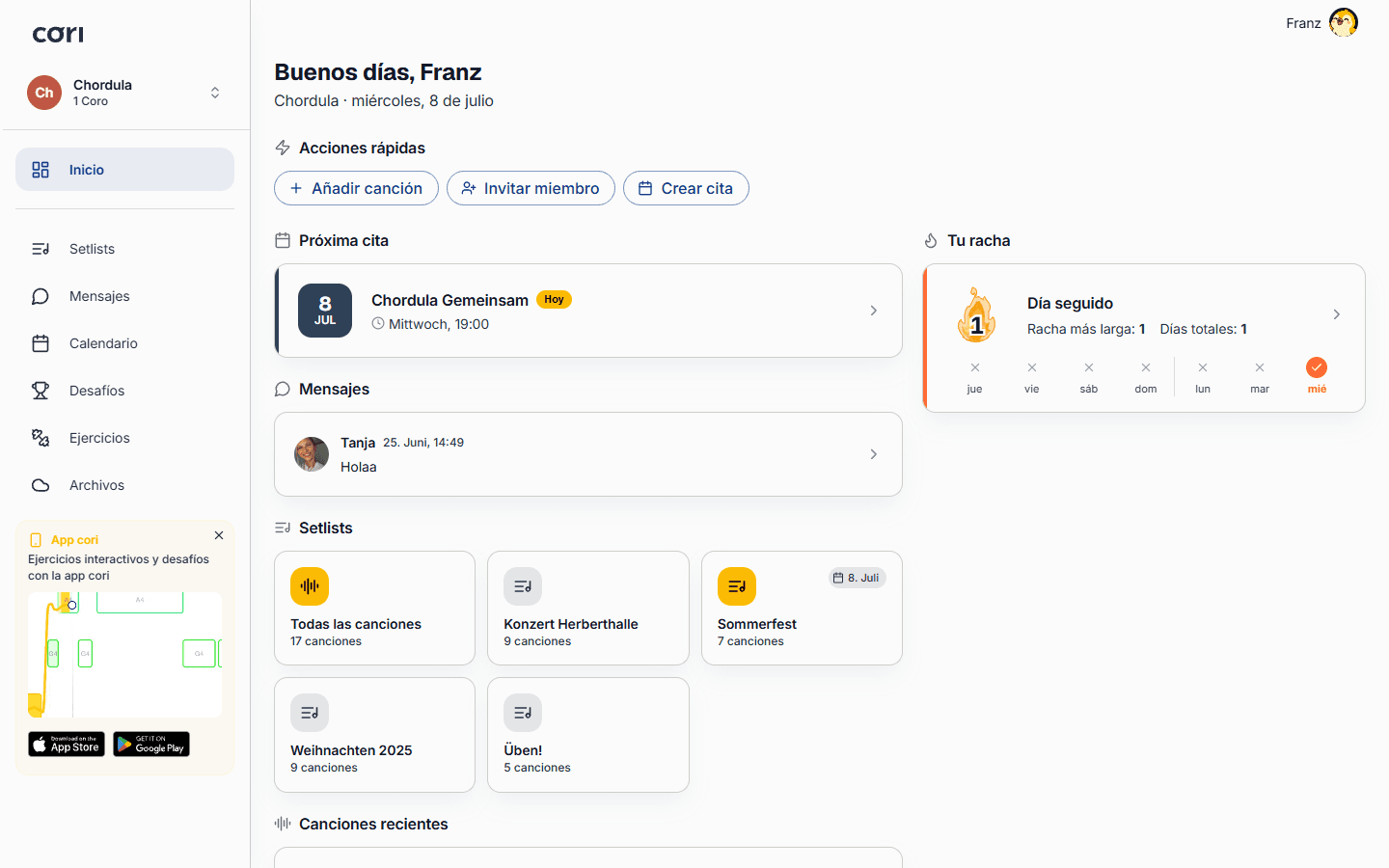 Primeros pasos con cori