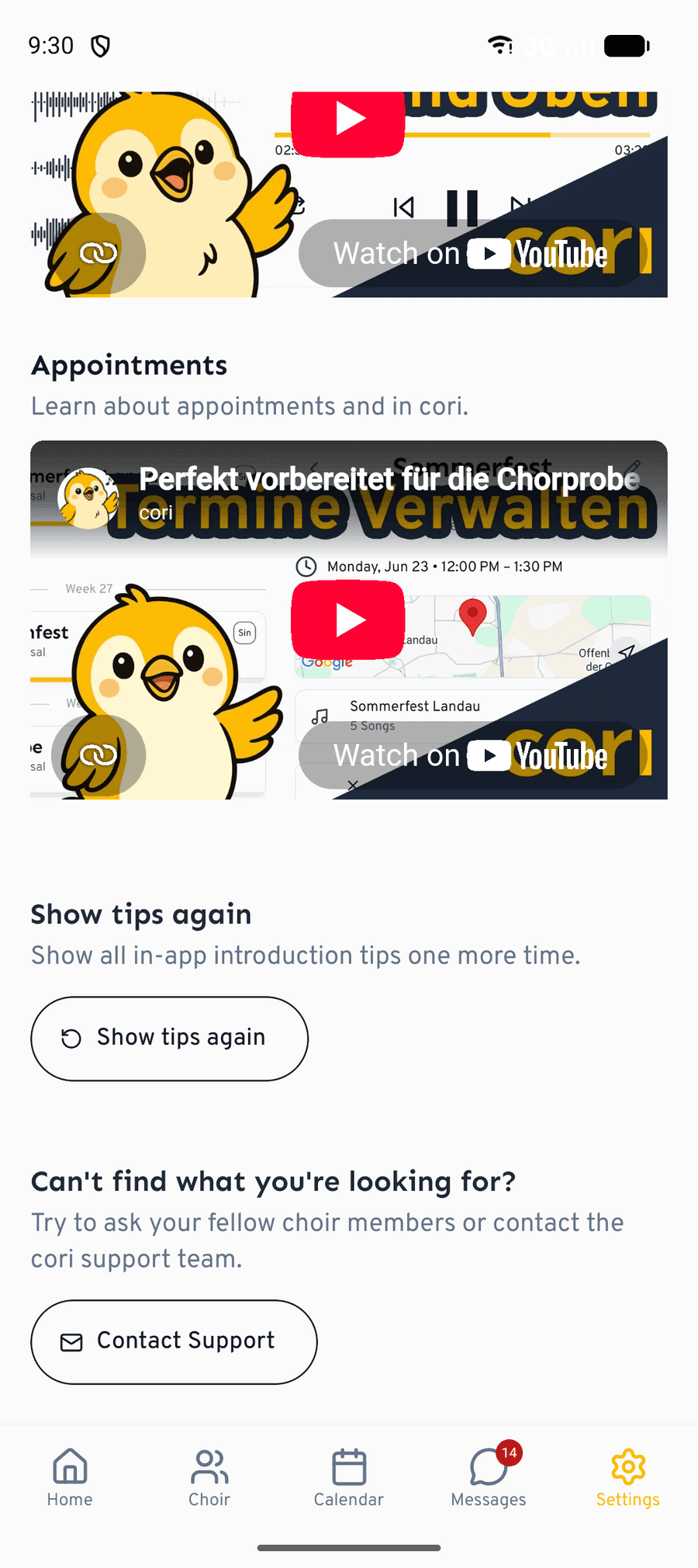 In the app under Settings › Tutorials and Help: “Show tips again”.
