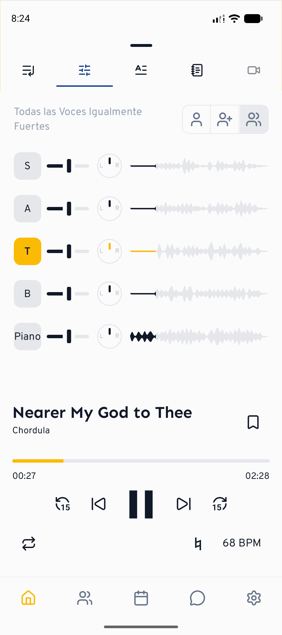 Reproducir y practicar canciones
