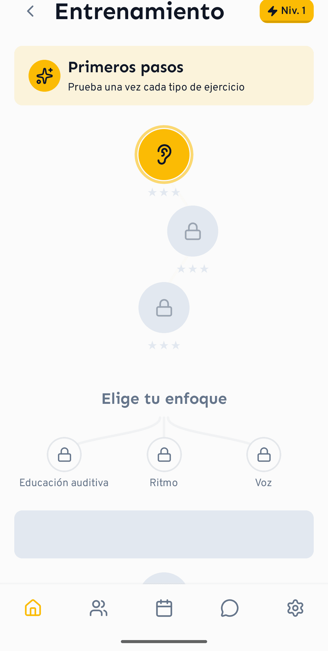 La ruta de aprendizaje con los ejercicios guiados.