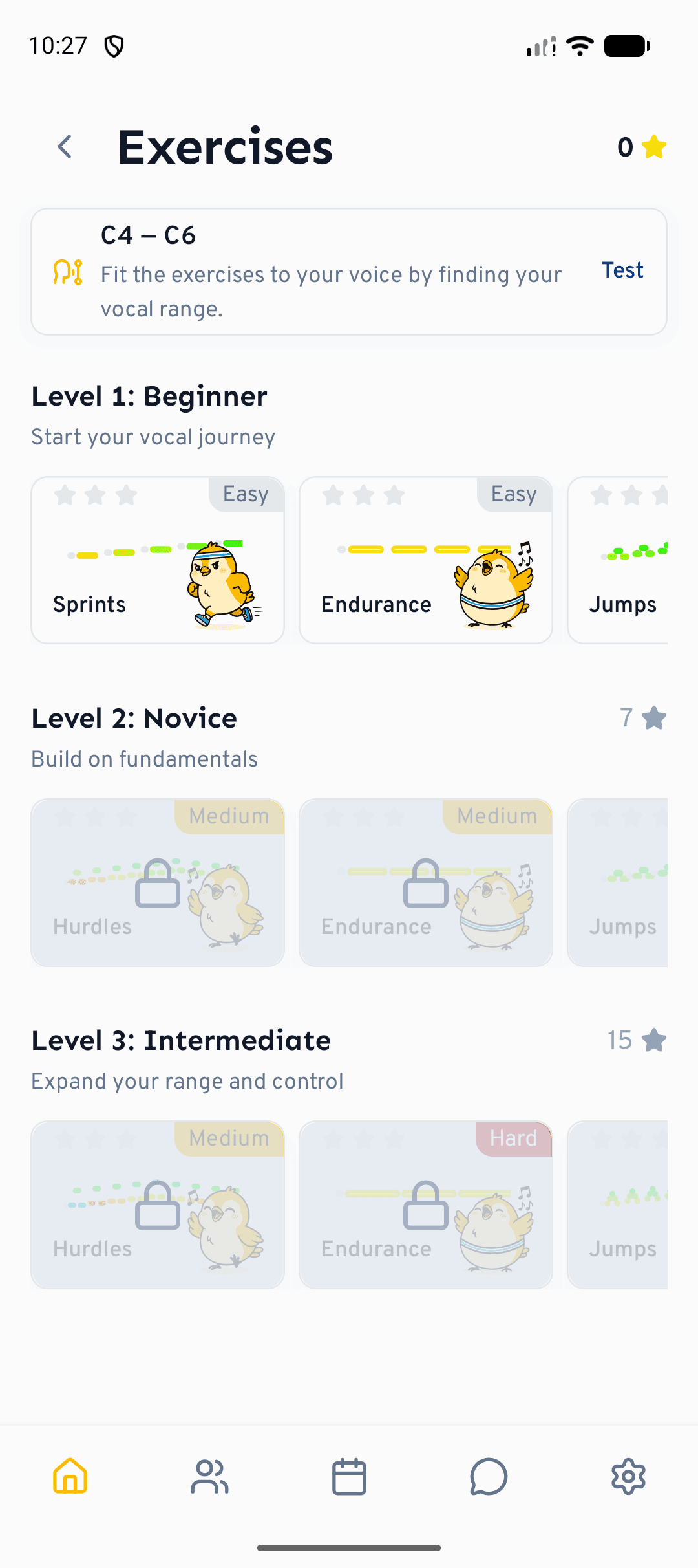 The learning path with the guided exercises.