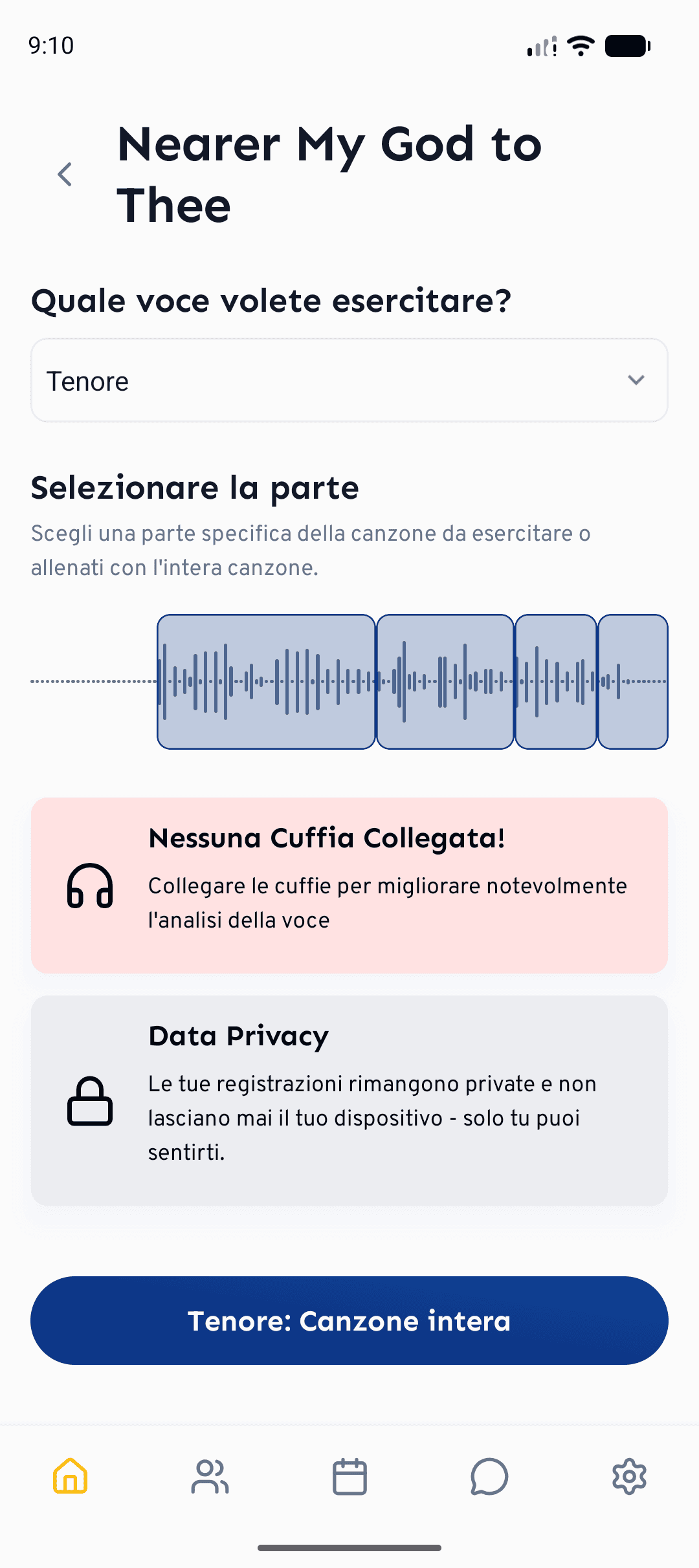 Esercitarti con Canta con noi e gli esercizi